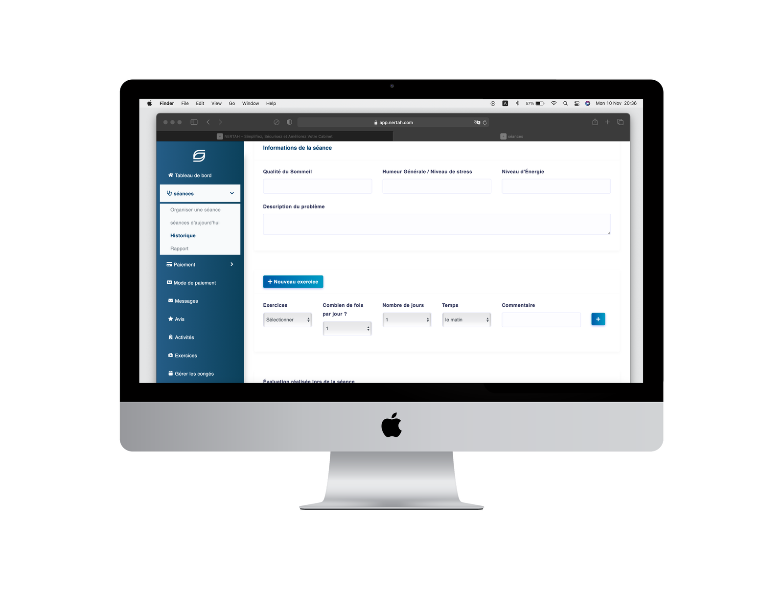 Rapports de suivi Nertah